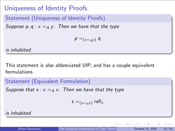 Picture of Homotopy Type Theory (unfinished)